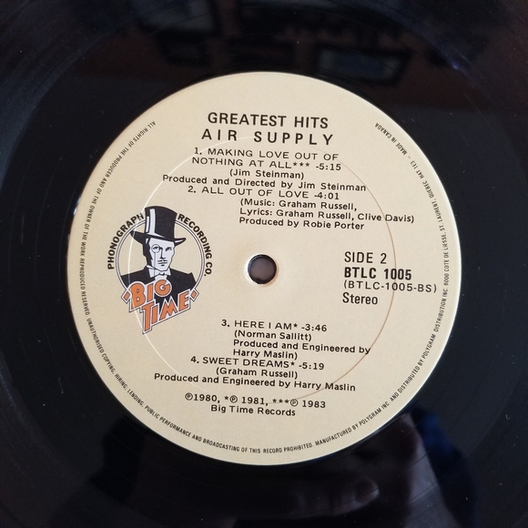 Air Supply Greatest Hits Album Vinyl LP Record ⏺3/$40+Free Shipping!🚚 - Picture 5 of 8